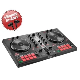 Hercules DJ Control Inpulse 300 MK2 + Bonus In-Ear Kopfhörer - Schwarz