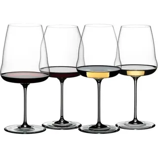 Riedel Vorteilsset 4 Gläser RIEDEL WINEWINGS TASTING SET 1X 1234/0,07,33,97 5123/47 und 1 x Riedel Microfaser Poliertuch und 4 EKM Living Trinkhalme aus Edelstahl