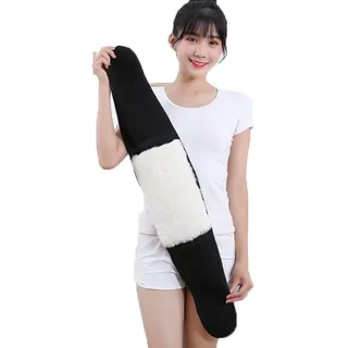 ITODA Rückenwärmer Wärmeschutz Gürtel Unisex Wärmegürtel Damen Wärmekissen Bauchwärmer mit Klettverschluss Nierenwärmer Nierenschutz Taillengürtel (Schwarz, One Size, 96 x 19.5 cm (LxB))