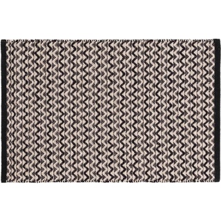 Douceur d'Intérieur Chasca rechteckiger Teppich (60 x 90 cm), Schwarz, Baumwolle/Polyester, Verzierungen und Metallfäden