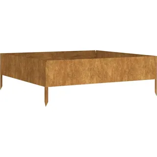 vidaXL Hochbeet 100x100x33,5 cm Cortenstahl - Braun