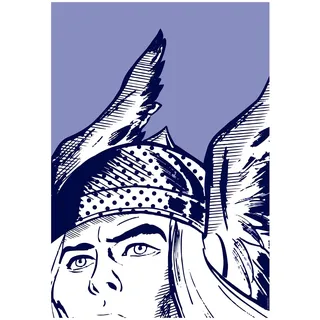 KOMAR The Mighty Thor", - Größe: 30 x 40 cm -Marvel, Kinderzimmer, Wandgestaltung, Bild