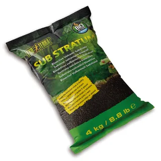 Exo Terra Terrarien-Substrat Bioaktives Vulkanisches 4 kg Schwarz