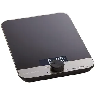 KitchenAid digitale Küchenwaage, Glas, Schwarz