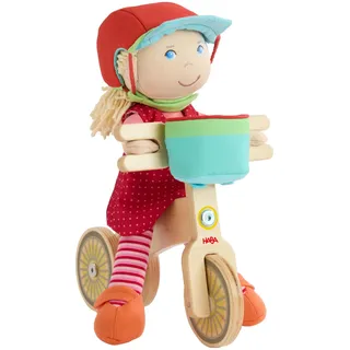 HABA Laufrad-Set Annelie – Puppen-Set mit Puppe Annelie, Holz-Laufrad ,Fahrradhelm und Korb, für Kinder ab 18 Monaten – 2011906001