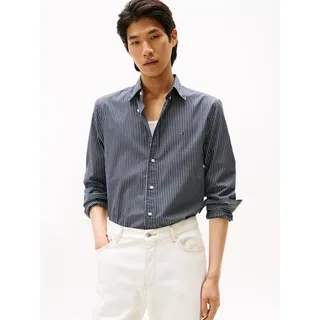 Tommy Hilfiger Langarmhemd »CORE HAIRLINE POPLIN« regular fit, Button-down-Kragen, fein gestreift