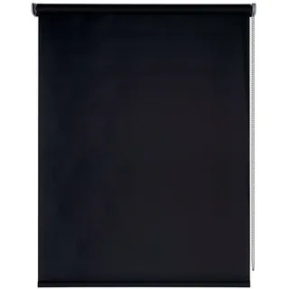 Storesdeco Verdunkelungsrollo Schwarz 160x250 cm , Kunststoff , Uni , Rechteckig , 160x250 cm , Ce , Heimtextilien, Vorhänge, Rollos, Rollos blickdicht