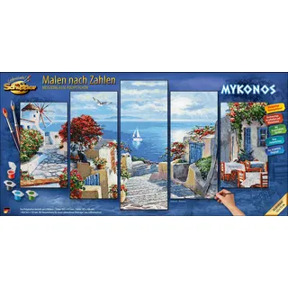 Schipper Malen nach Zahlen Mykonos 5 St. mehrfarbig 132 x 72 cm