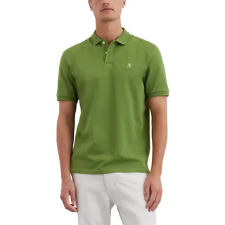 Marc O'Polo Herren Kurzarm-Poloshirt aus Bio-Baumwolle Regular Fit, Grün (Spring Fern), L