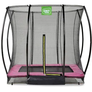 Silhouette Bodentrampolin 153 x 214 cm inkl. Sicherheitsnetz rosa