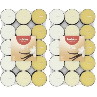 Bolsius - 30 Duft theelichter - Vanille - Brenndauer von 3,5 Stunden - Durchmesser 38 mm – Natürliche Extrakte – Enthält Veganes Wachs – Ohne Palmöl (Packung mit 2)