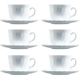 Luminarc Kaffeetasse mit Untere Trianon 0,22 l Weiß 6 St.