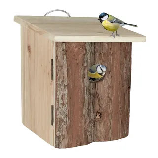 Relaxdays Nistkasten , Braun , Holz, , 16.5x20x16.5 cm, , Dekoration, Gartendeko