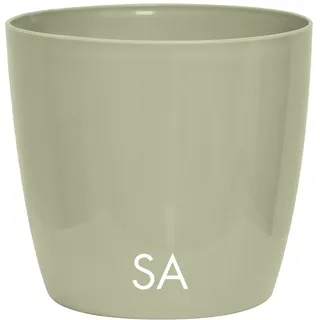 Nicoli 1015sa Origin Decor Spritzguss Verve Vase, Salbei, 15 cm