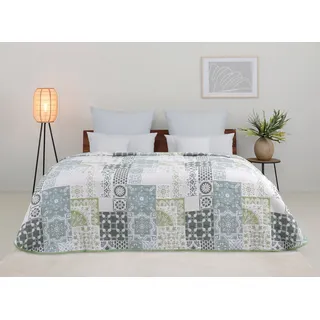 Home Affaire Tagesdecke »Sofia« Tagesdecke in Patchwork-Design, für Kinder und Erwachsene, grün