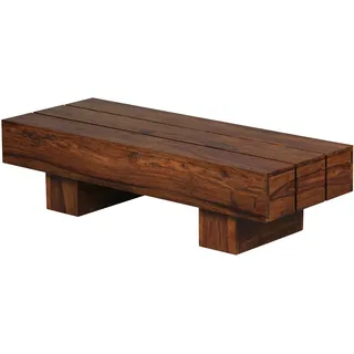 FineBuy Couchtisch Massivholz 120cm breit Wohnzimmertisch Landhaus Beistelltisch