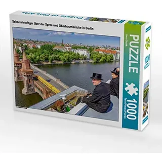 Calvendo Puzzle Schornsteinfeger über der Spree und Oberbaumbrücke in Berlin 1000 Teile Puzzle quer | Lege-Größe cm Foto-Puzzle für glückliche Stunden