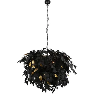 Trio Leavy 4-flg. 60 cm schwarz/gold Metall