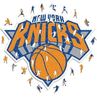 Iconic Puzzles - New York Knicks, Logo, Holzpuzzle, offiziell lizenziert von der NBA, 100% nachhaltig, Größe S, 150 Teile