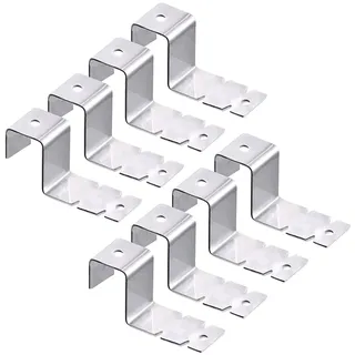 Maximex Fensterhaken "8er Set" zum Einhängen an Fenstern & Türen, für Rahmen bis 1,8 cm, Edelstahl, silberfarben