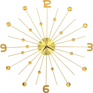 Wanduhr Metall 70 cm Golden - Gold