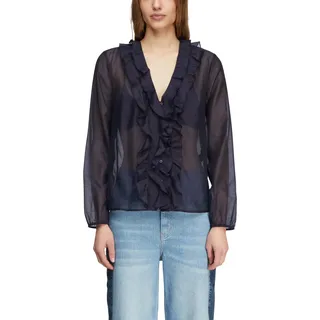 Comma Damen Shirt 2177742 Blue 36
