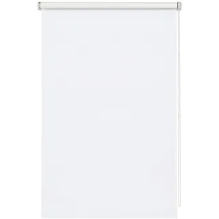 Wohnidee Rollo Verdunklung zum Klemmen, Kleben oder Schrauben, Seitenzug-Rollo, Lichtundurchlässig, Alle Montage-Teile inklusive, Weiß, 80 x 210 cm (BxH)