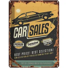 Blechschild 30x40 cm - Car Sales best price Auto