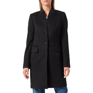 comma Damen 60.2.61.16.151.2139529 Wollmischungs-Mantel, 9999 schwarz, 40