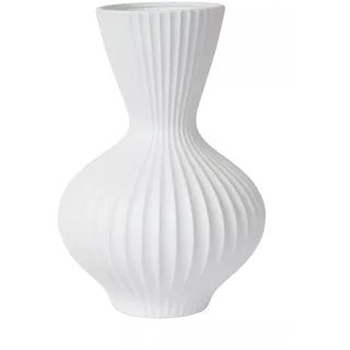 Tischlampe Porzellan Weiß klein 29,4 cm E14 Schalter Tischleuchte Wohnzimmer