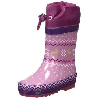 Playshoes Gummistiefel gefüttert lila Norweger, 25 EU