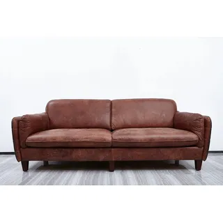 Luxury Vintage 3+2 Sitzer Echtleder Möbel Wohnzimmer Sofa Suite Loft garnituren - Braun