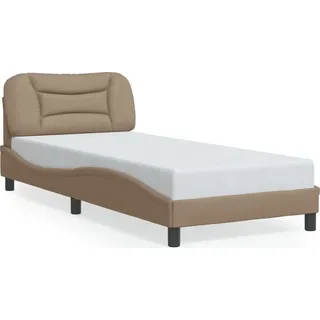 vidaXL Bettgestell ohne Matratze "Hvar" Cappuccino-Braun 80x200 cm Kunstleder - Braun