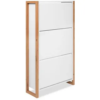 Mid.you Schuhkipper , Weiß, Eiche Artisan , Holzwerkstoff , 70x125x25 cm , Kleinmöbel