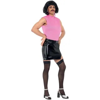 Smiffys Queen, Break Free Housewife, Pink & Black Halloween und Karneval