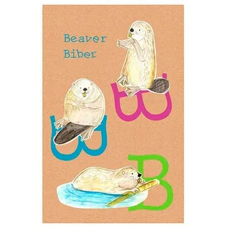 Komar Bild »ABC Animal B« Buchstaben 1 Stk. tlg. Wandbild zur Dekoration - ohne Rahmen, bunt