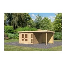 KARIBU Gartenhaus »Kerko 6«, Holz, BxHxT: 302 x 2160 x 306 cm (Außenmaße inkl. Dachüberstand) - braun