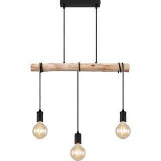 Globo Pendelleuchte Gregor 3-flammig Metall Schwarz E27