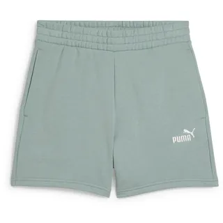 Puma Damen ESS Small No. 1 Logo 5'' High-Waist Shorts TR (s) Gestrickte Shorts, Green Moon, M