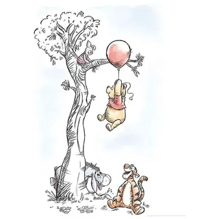 Komar Bild »Winnie the Pooh Hang on« Disney 1 Stk. tlg. Wandbild zur Dekoration im Kinderzimmer - ohne Rahmen, bunt