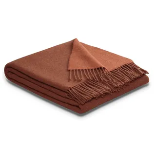 Biederlack Kuscheldecke Cashmere 130 x 170 cm Mischgewebe Terra Cotta