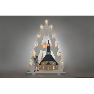 Lichterspitze Seiffener Kirche Länge ca 52cm NEU Motivleuchte Lichterbogen