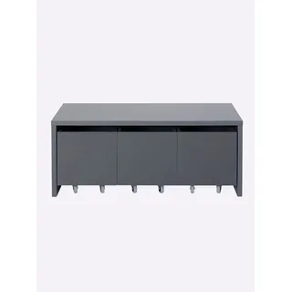 Bank HEINE HOME, grau (anthrazit), B:100cm H:40cm T:40cm, Holz, Spanplatte, Sitzbänke, Bank