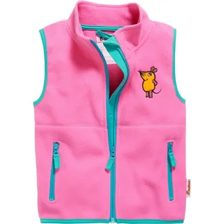 Playshoes Fleece Weste Unisex Kinder Outdoor-Oberteil, pink Die Maus, 86