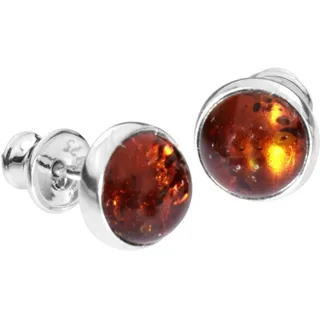 Paar Ohrstecker OSTSEE-SCHMUCK "- Classic 7 mm - Silber 925/000 - Bernstein" Gr. 8, silber (silber 925, silberfarben, weiß), Ohrringe, Damen, Silber 925 (Sterlingsilber), Paar Ohrstecker