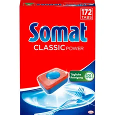 Somat Classic Power Spülmaschinen Tabs (172 Tabs), Geschirrspül Tabs mit Fettlösekraft für kraftvolle Reinigung, Spültabs für strahlend sauberes Geschirr sogar bei niedrigen Temperaturen