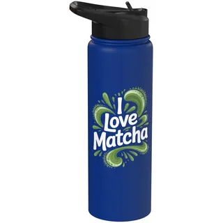 Ich liebe Matcha Bold Green Energy Stainless Steel Insulated Water Bottle