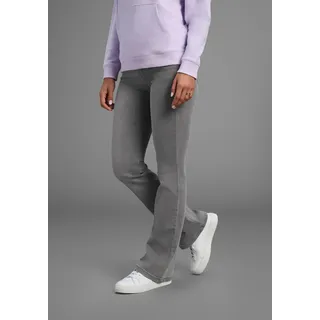 Bootcut-Jeans ARIZONA "Comfort-Fit", Damen, Gr. 84, K + L Gr, grau (grau used), Denim/Jeans, Obermaterial: 98% Baumwolle, 2% Elasthan, Basic, bequem lang, Jeans Bootcut-Jeans, ausgestellte Beinform, mit Eingrifftaschen, High-Waist