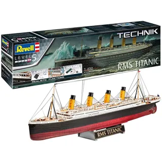 REVELL Nice Price Modellbausatz I RMS Titanic Technik I Maßstab 1:400 I 320 Teile I Für Kinder und Erwachsene ab 13 Jahren I Schiffs Modellbausatz zum selber nachbauen I Mit Beleuchtung und Sound