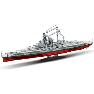 DUANT Tirpitz Schlachtschiff Bausteine, WW2 Militärserie Bismarck-Klasse Schlachtschiff 2. Schiff, Geeignet für Erwachsene Bauspielzeug Geschenk Klemmbausteine ​​Technik Schiff